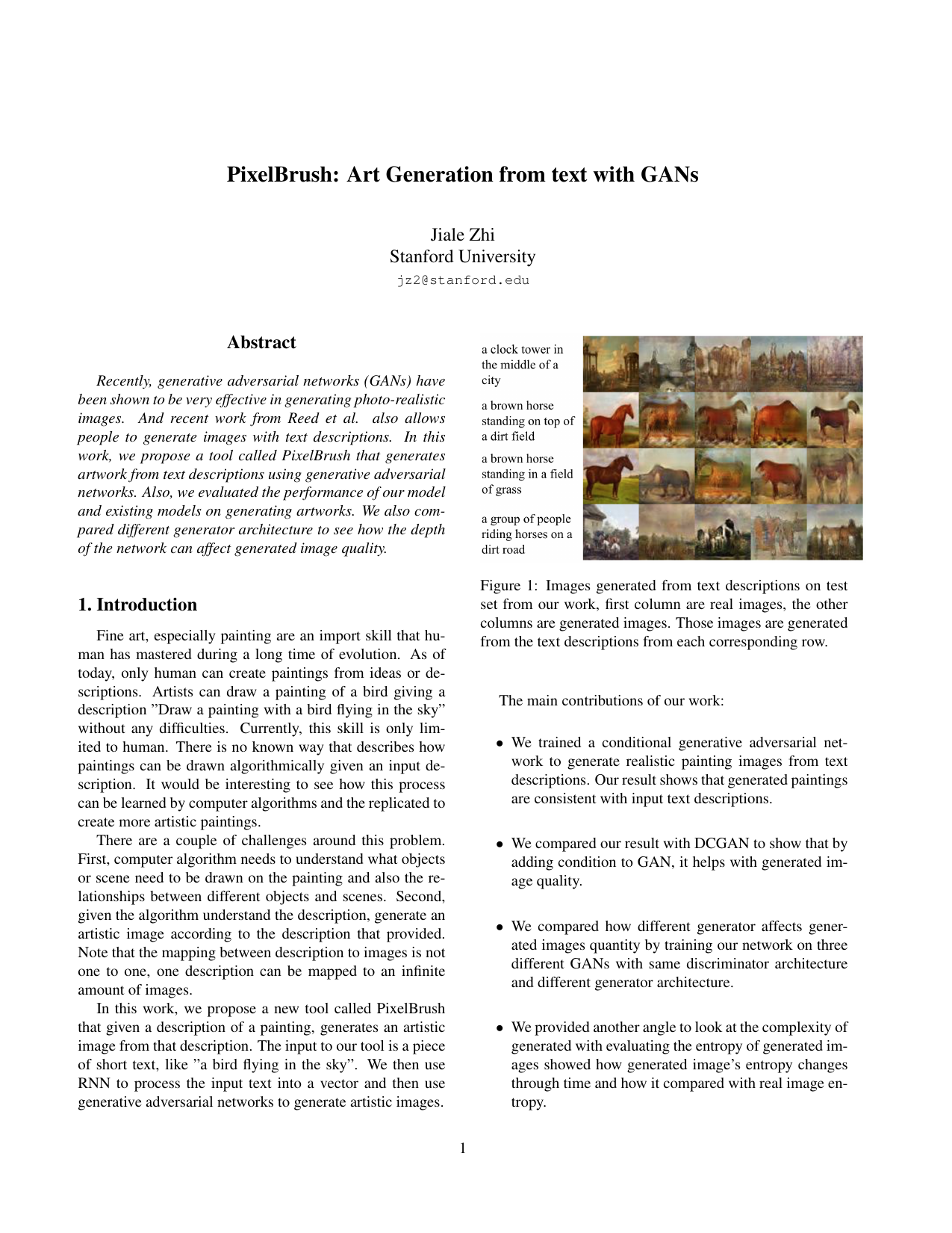 PixelBrush: Art Generation from Text with GANs